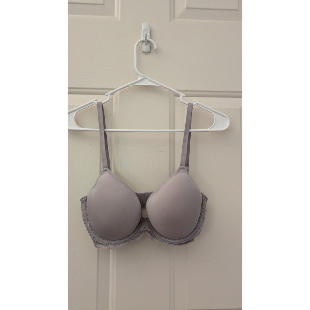 Betsey Johnson Light Purple Bra with Underwire, 34D, Padded Cups